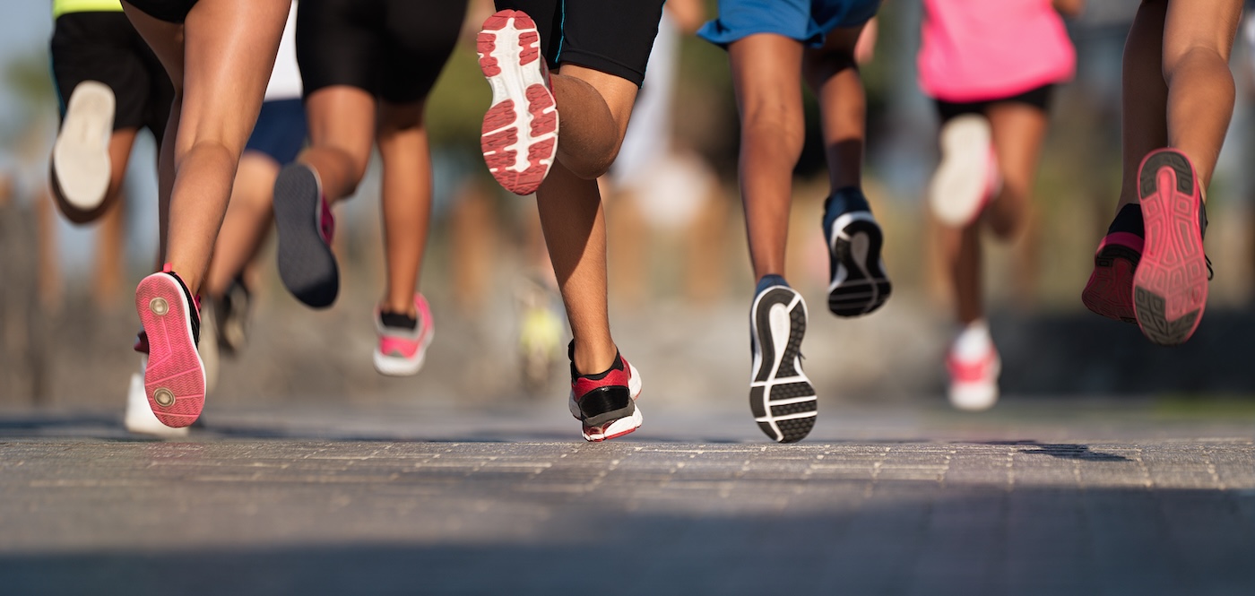 Runner in city